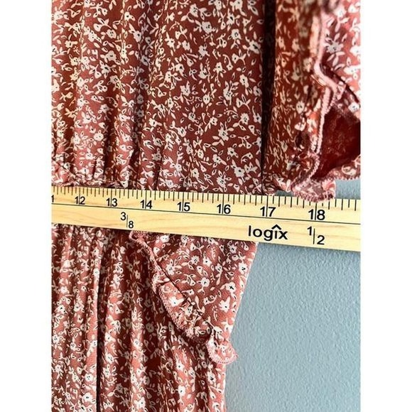 Old Navy Tall Women's Floral Midi Dress Short Sleeve Button Front Size S - Picture 8 of 8